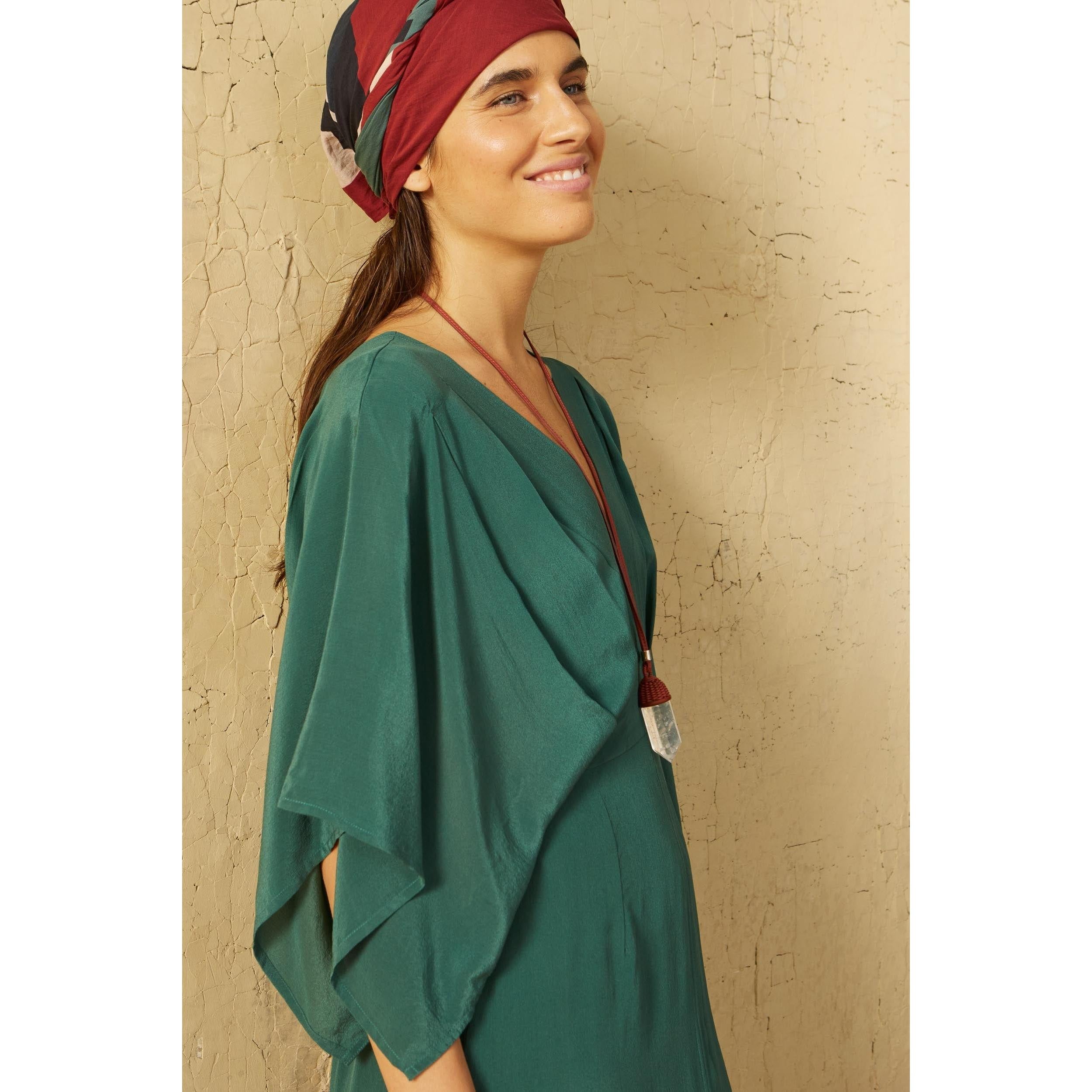 Robe Souane Soie - Aspen Green