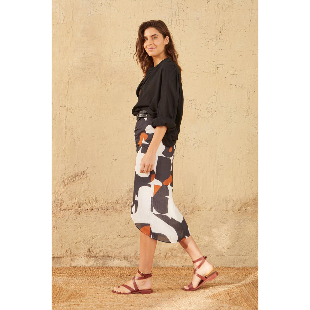 Jupe Beryl Imprime Seventies - Black