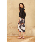 Jupe Beryl Imprime Seventies - Black