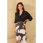 Jupe Beryl Imprime Seventies - Black