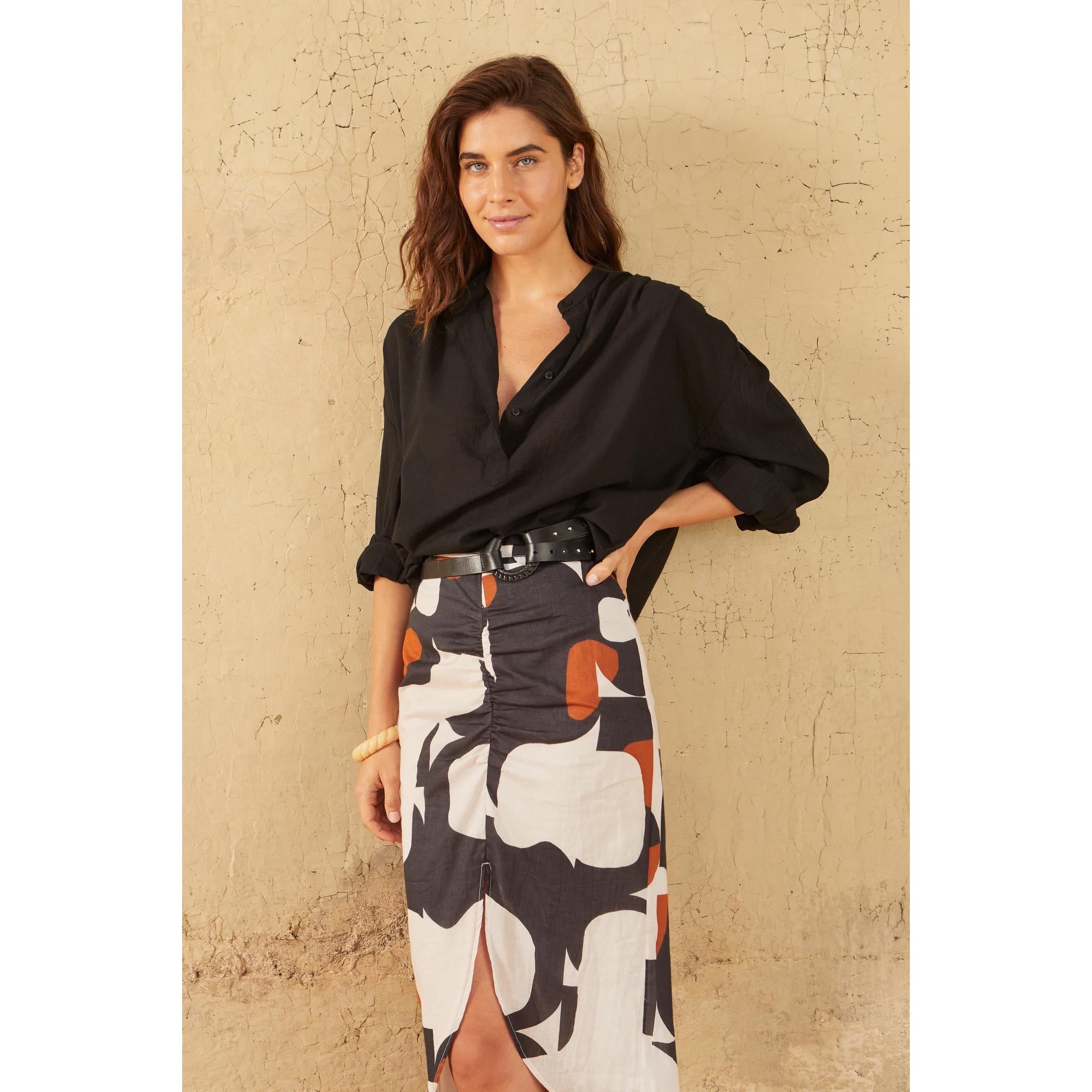 Jupe Beryl Imprime Seventies - Black