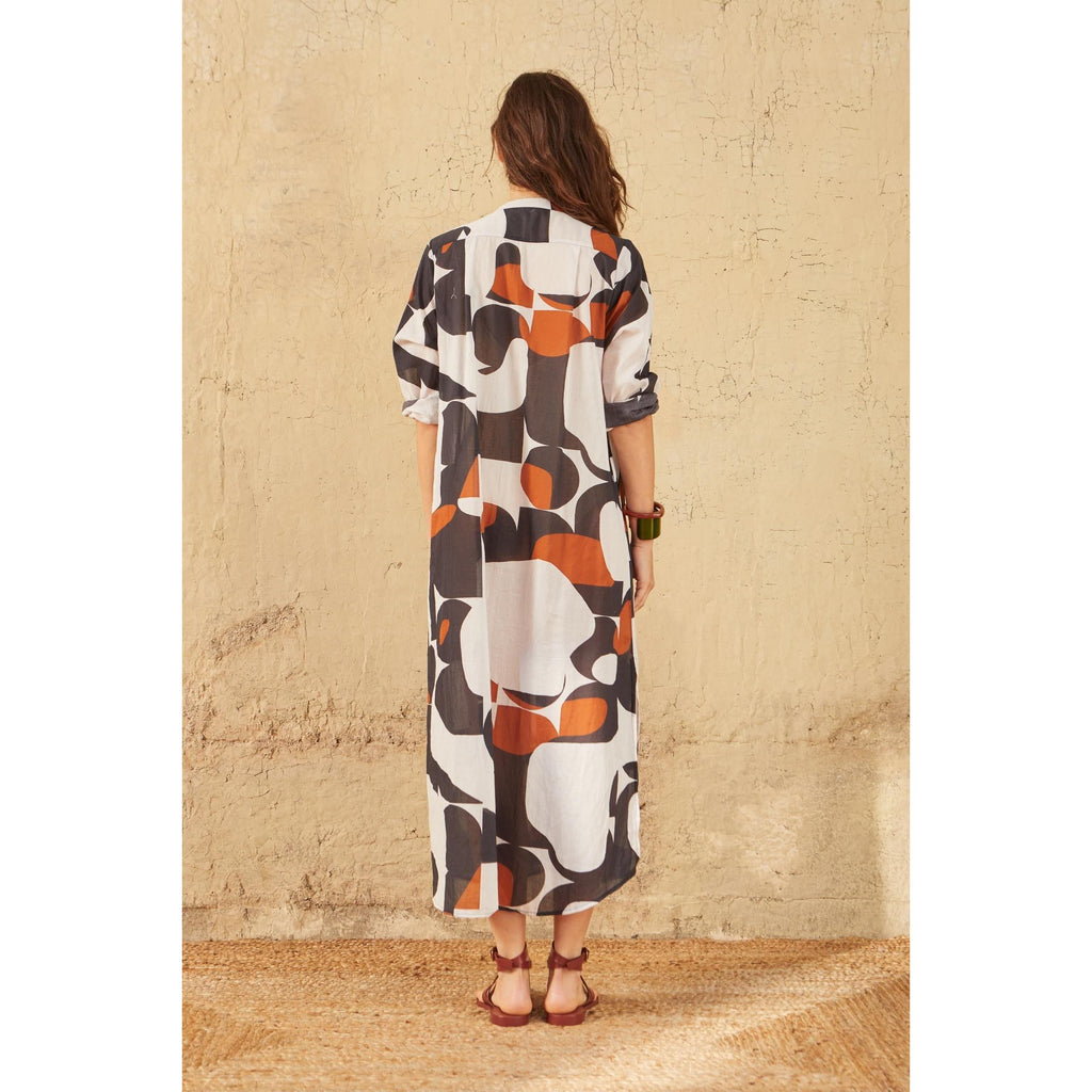 Robe Olga Imprime Seventies - Pink