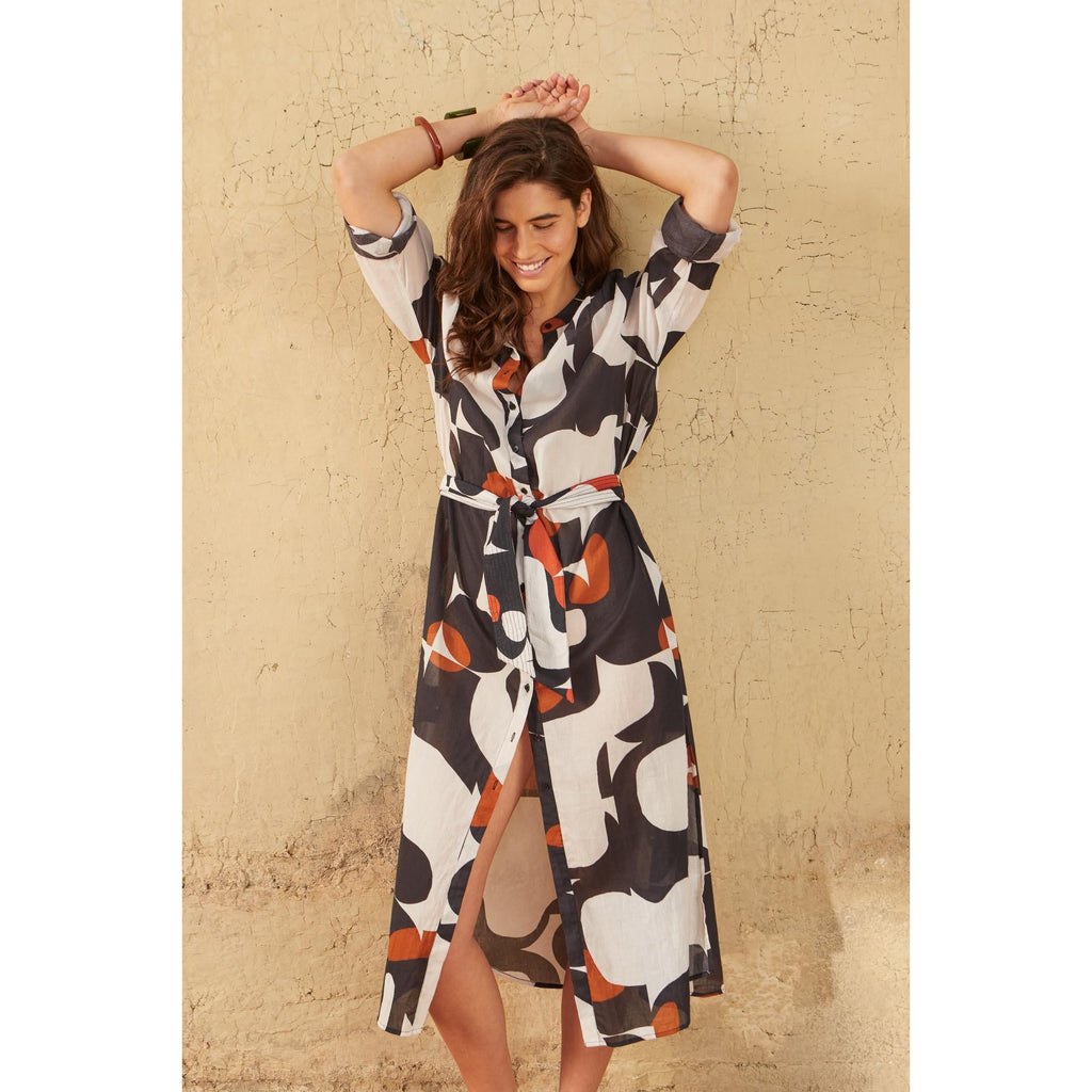 Robe Olga Imprime Seventies - Pink
