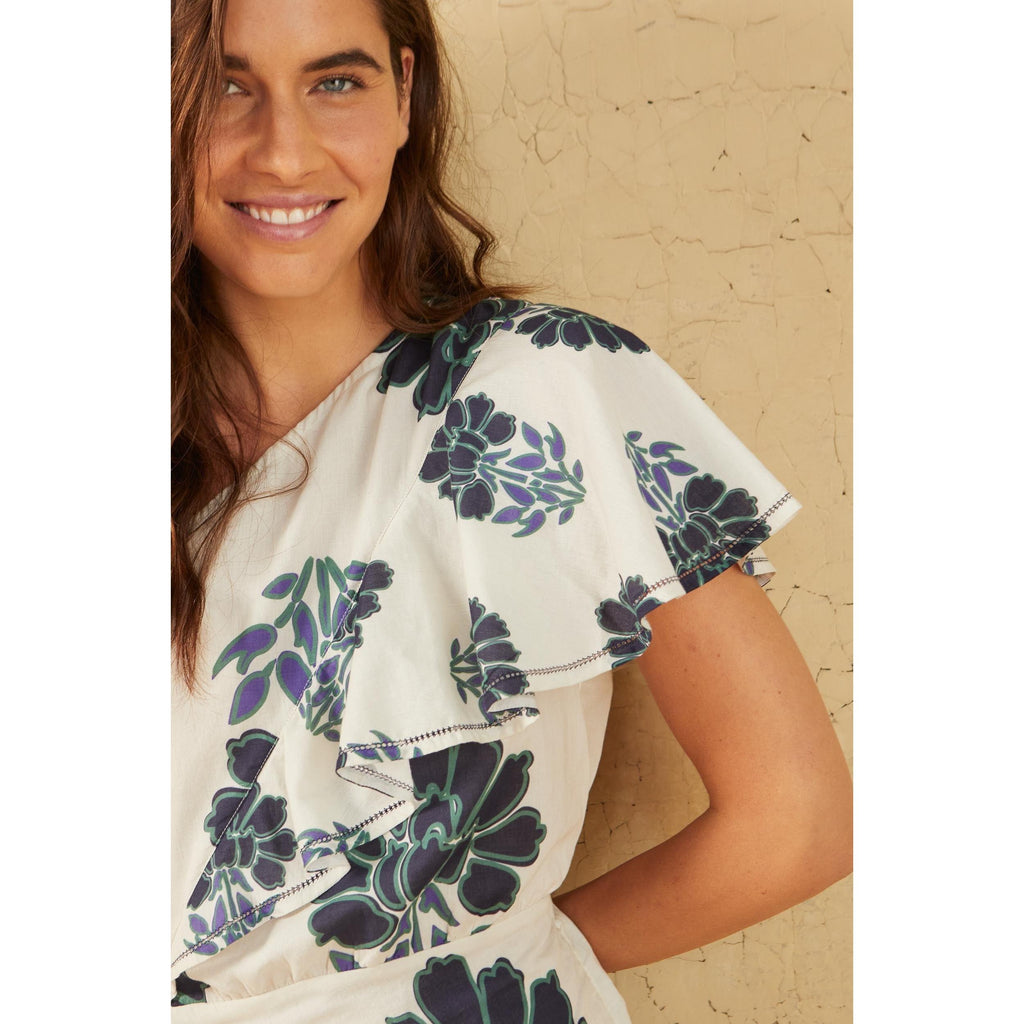 Robe Galiene Imprime Indian Flowers - Blue
