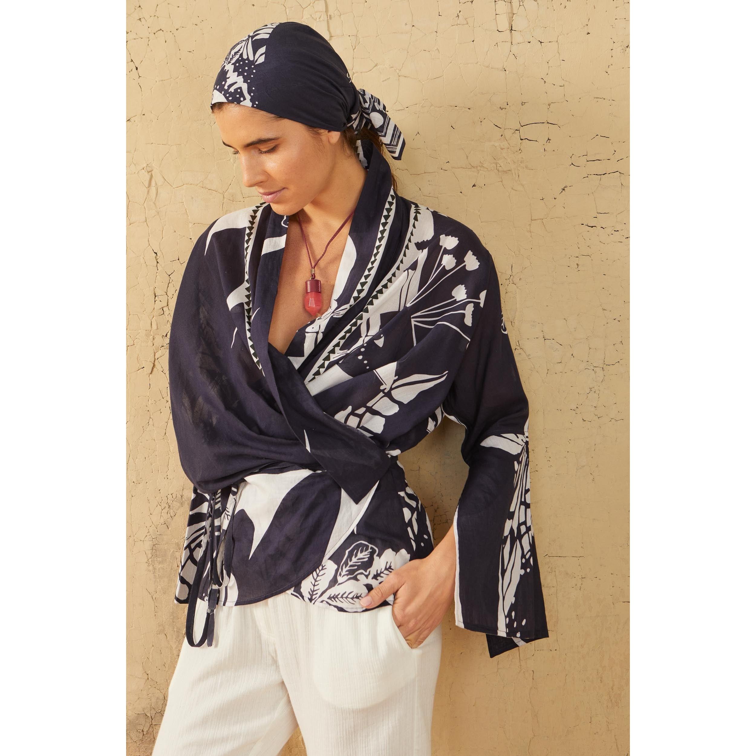 Blouse Anae Imprime Palladio - Bleu