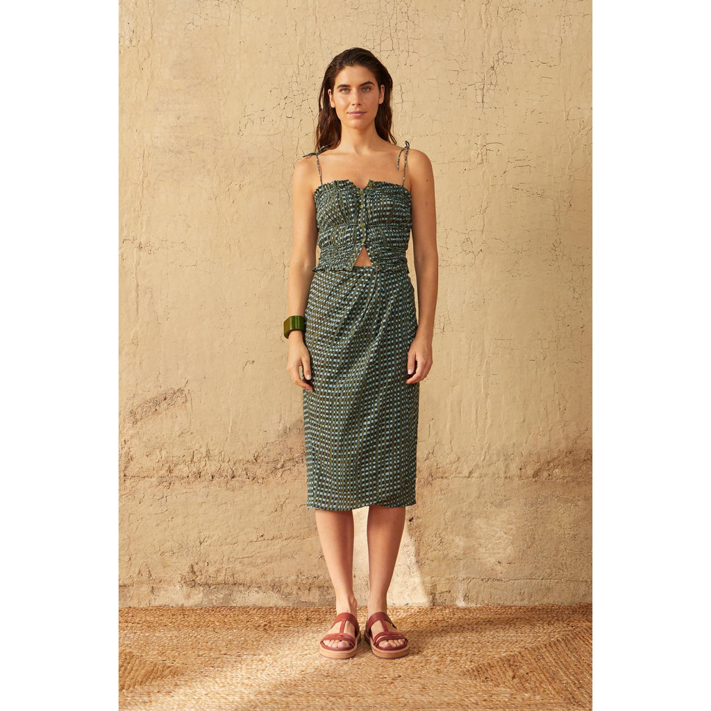 Jupe Lola Imprime Shibori - Green