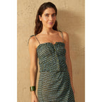 Top Paule Imprime Shibori - Green