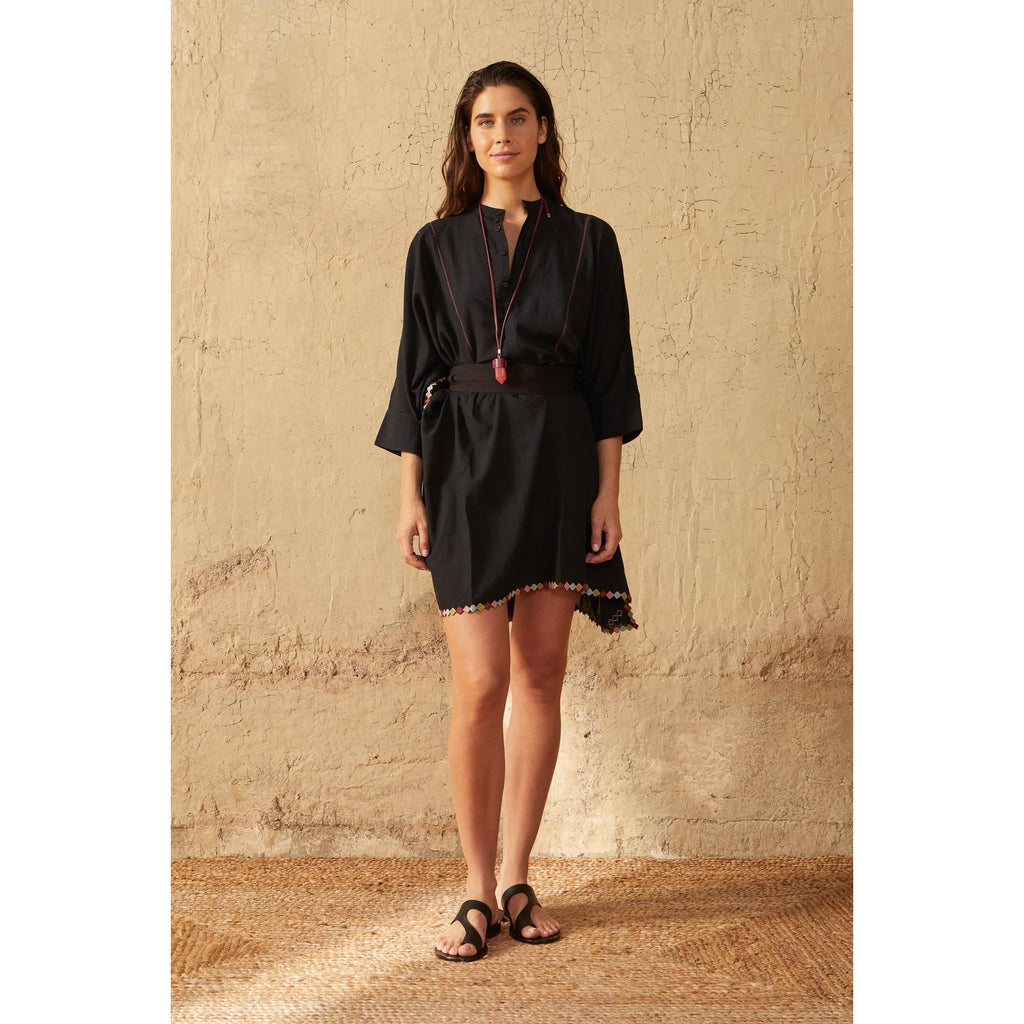 Robe Mi-Longue Heddie Brodee - Black