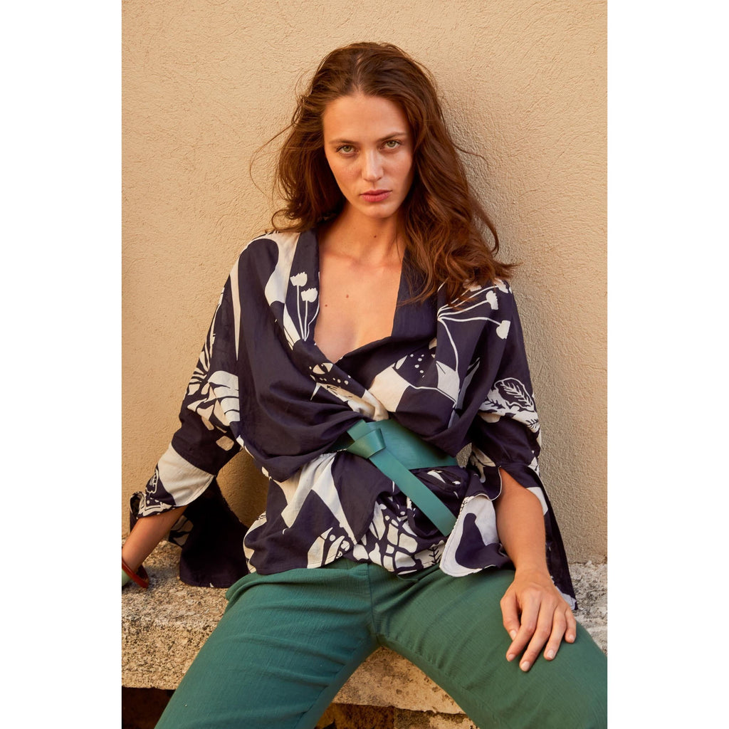 Blouse Anae Imprime Palladio - Bleu