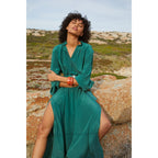 Robe Seraphine Soie - Aspen Green