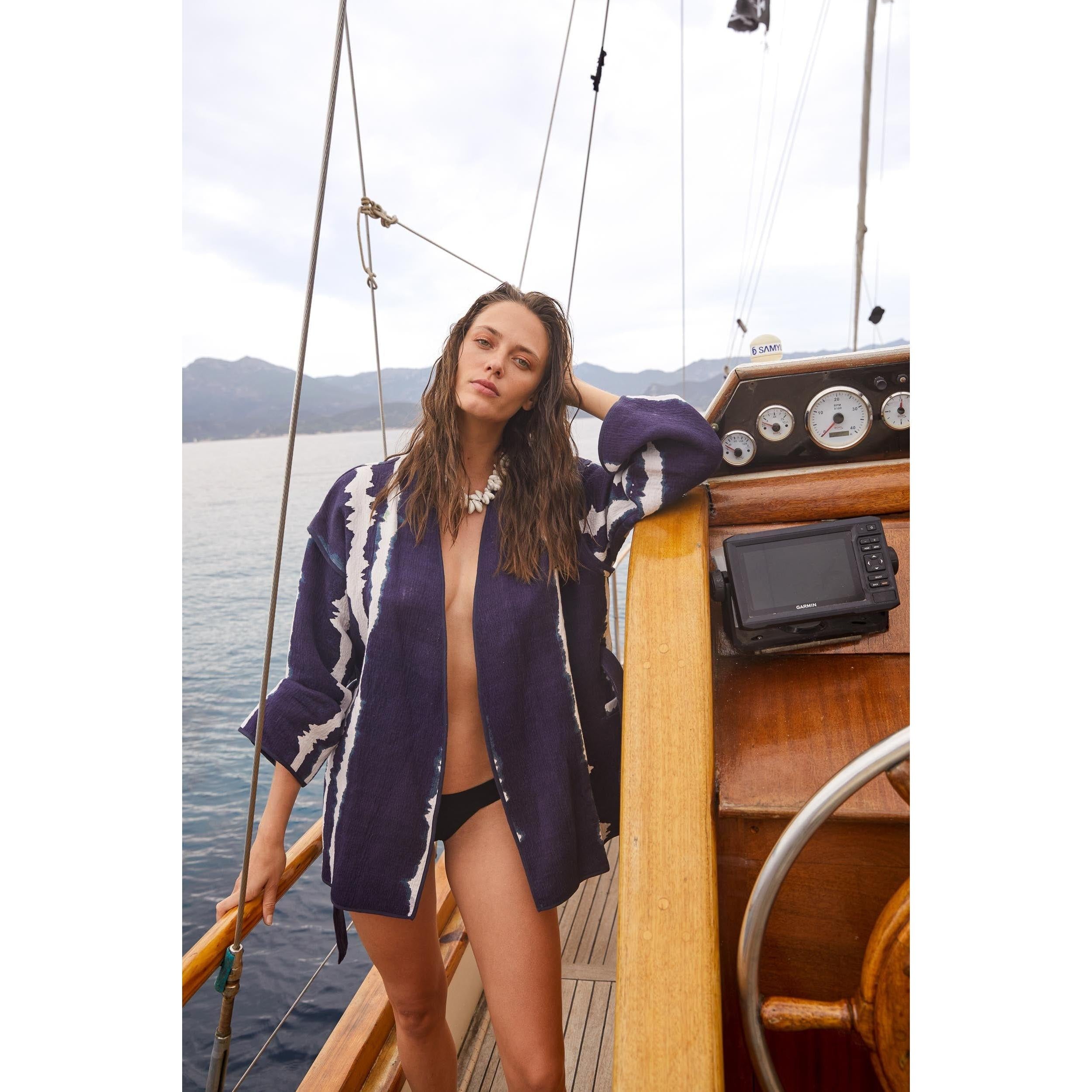 Veste Calvi Tie And Dye - Bleu