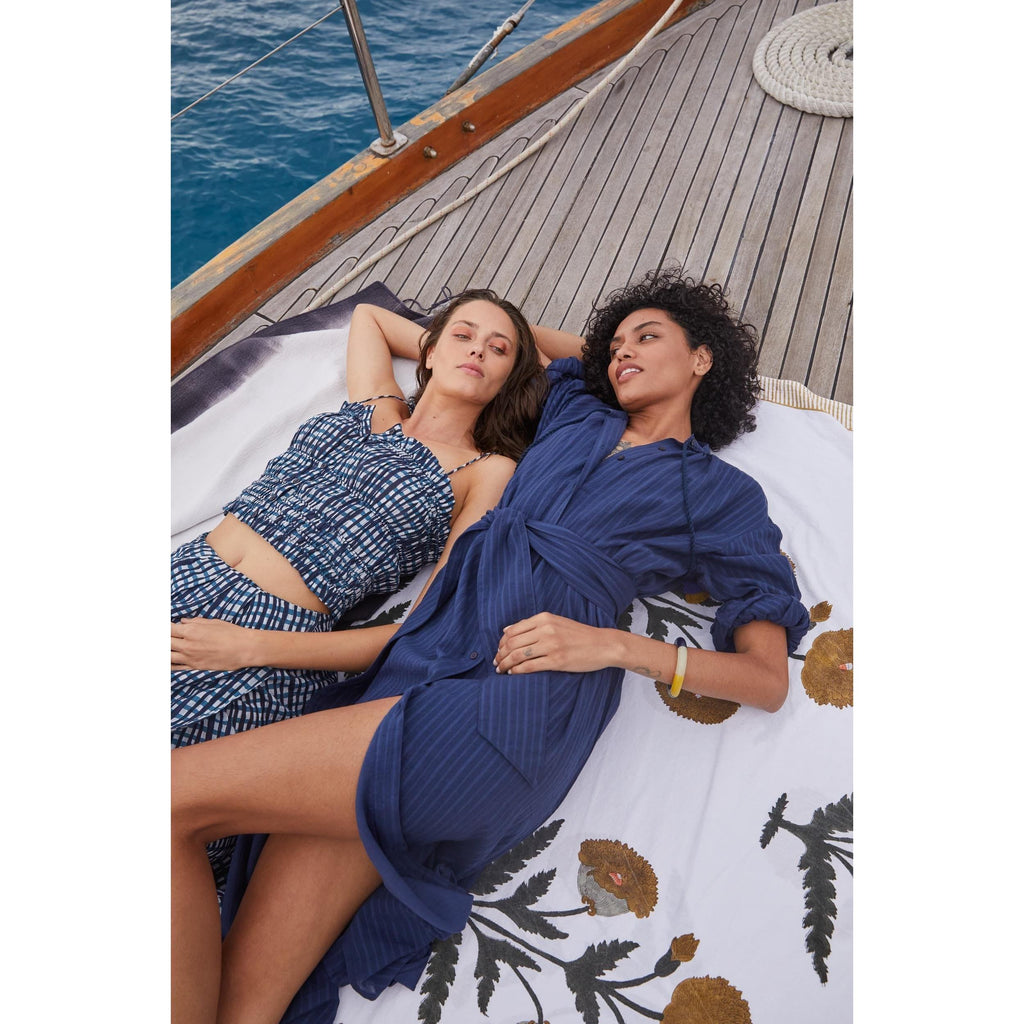 Top Paule Imprime Shibori - Blue