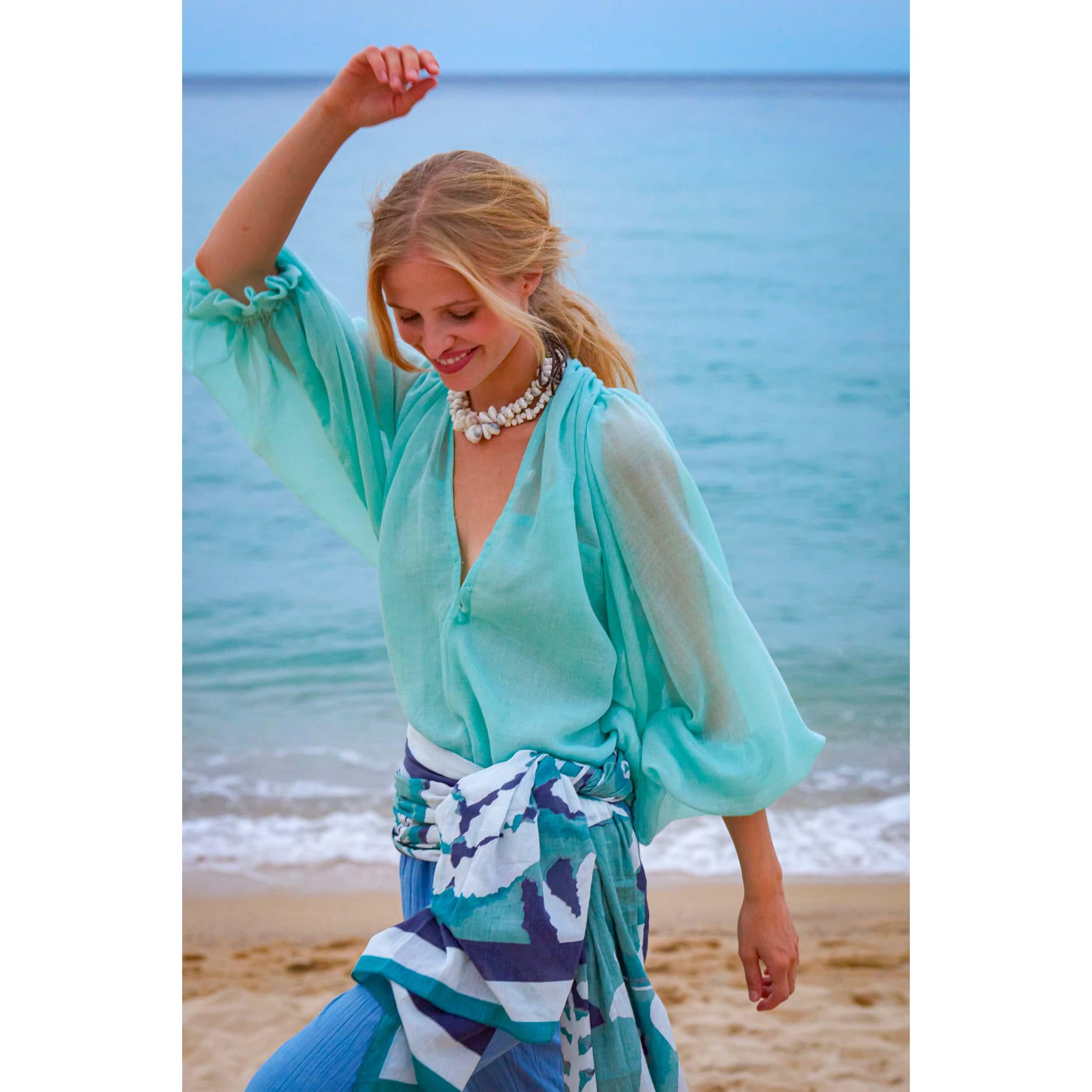 Top Divya Etamine De Laine - Lagon