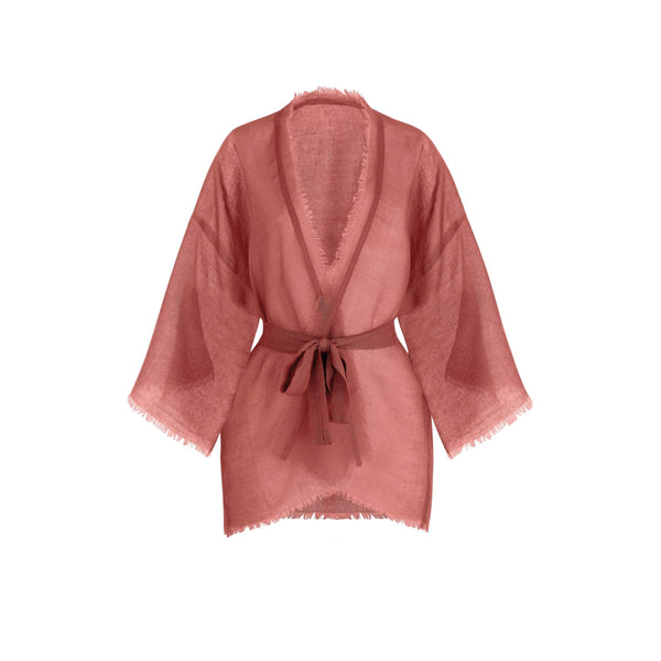 Veste Kimono Renata Etamine De Laine - Potter Clay