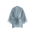 Veste Kimono Renata Etamine De Laine - Sky Blue