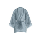 Veste Kimono Renata Etamine De Laine - Sky Blue