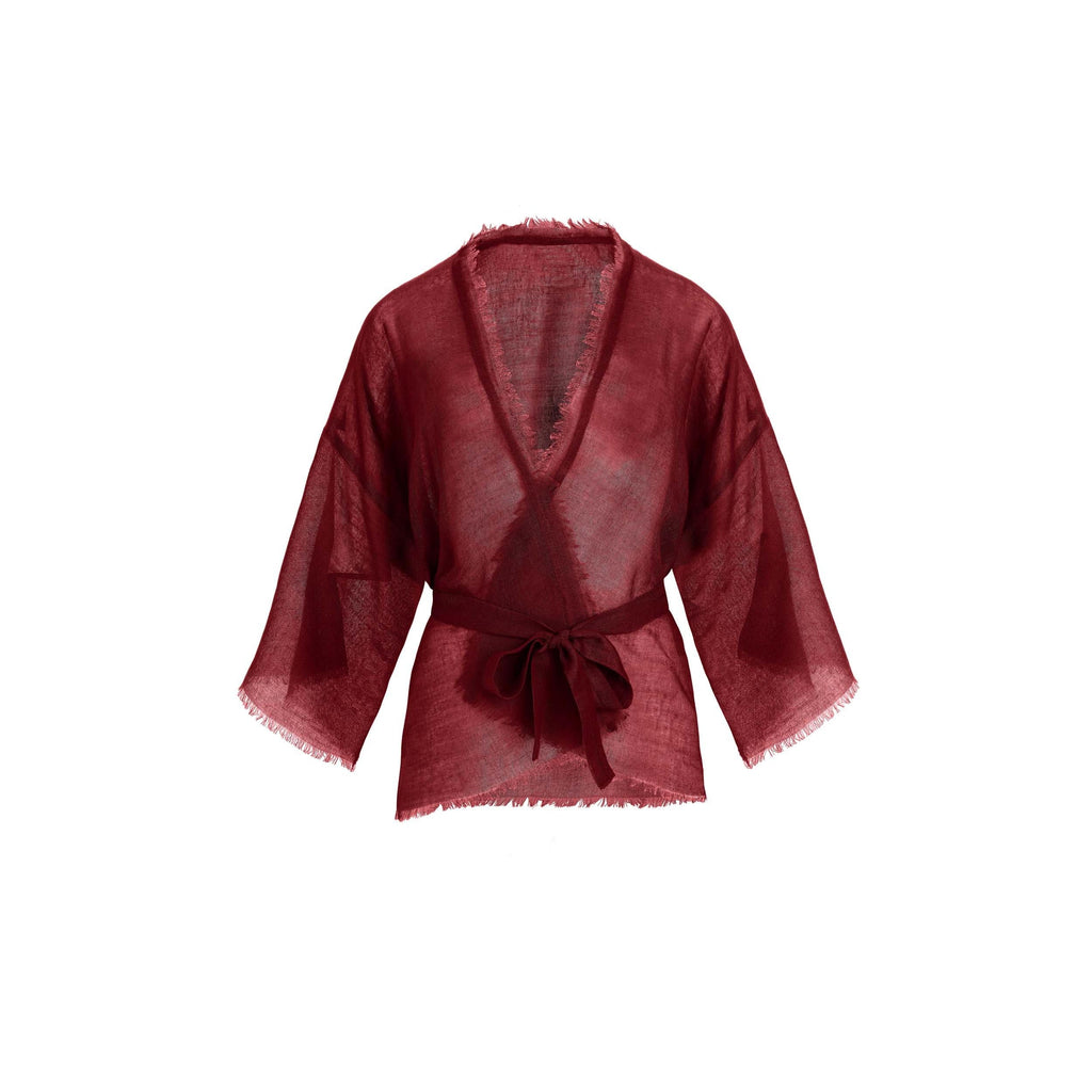 Veste Kimono Renata Etamine De Laine - Black Tomato