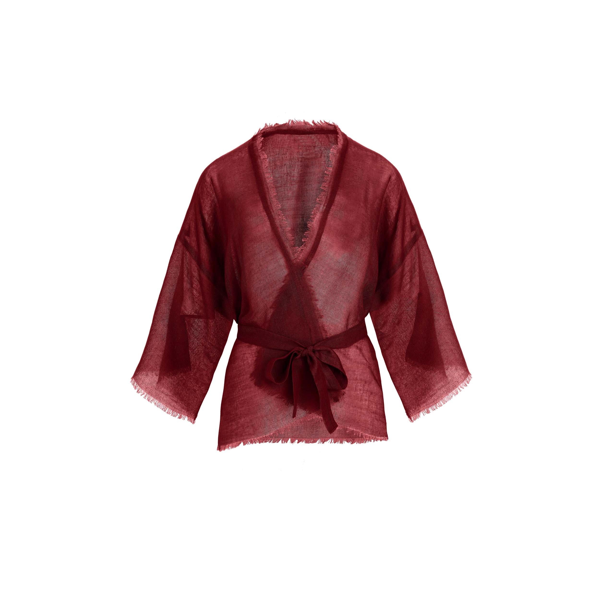 Veste Kimono Renata Etamine De Laine - Black Tomato