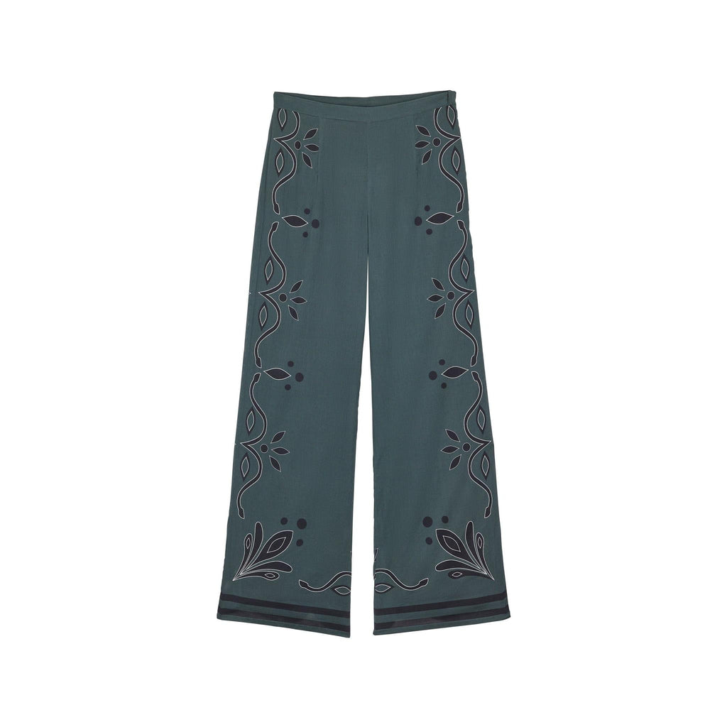 Pantalon Erika Imprime Arabesque - Ardoise
