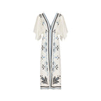Robe Souane Imprime Arabesque - White