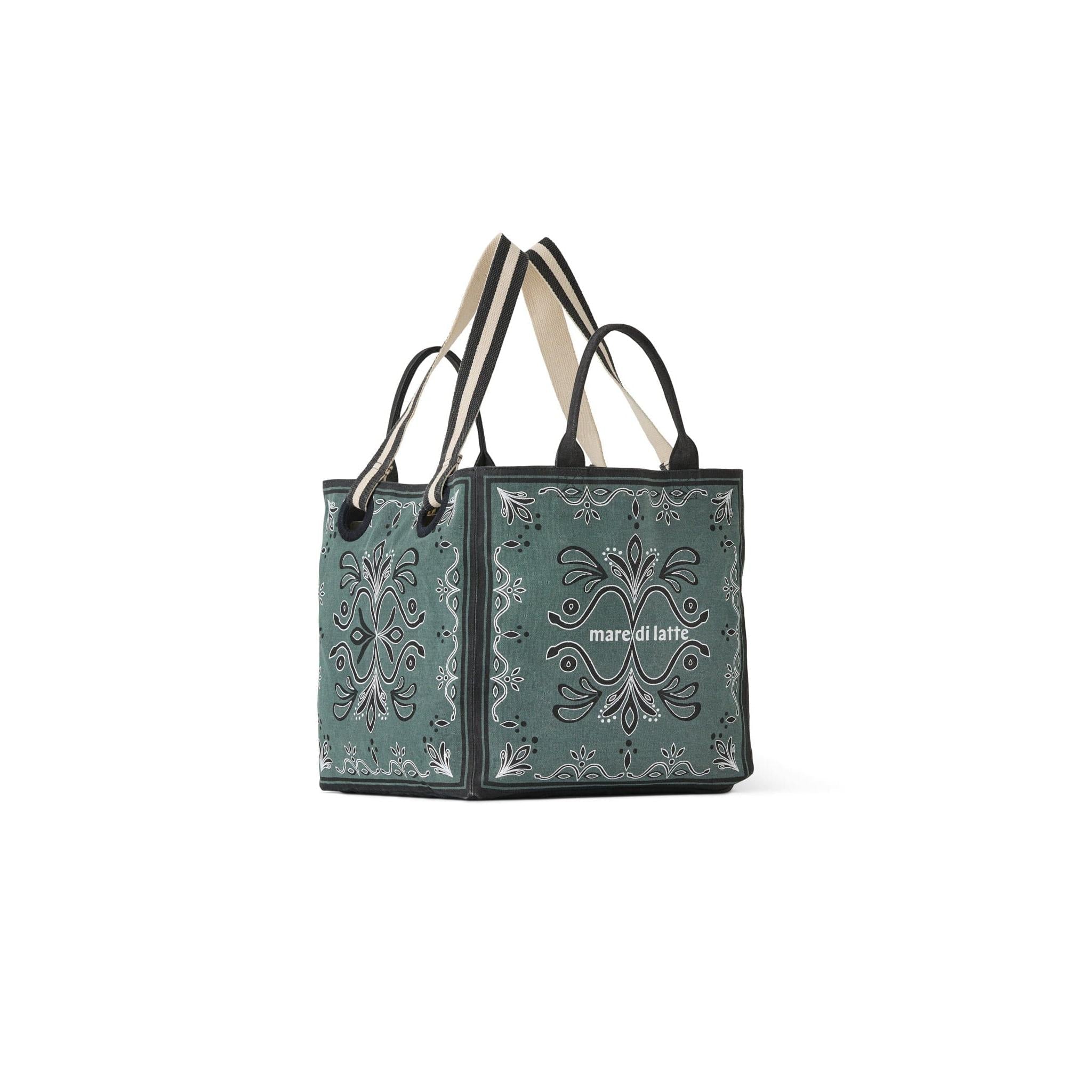 Sac Cube Imprime Baroque - Ardoise