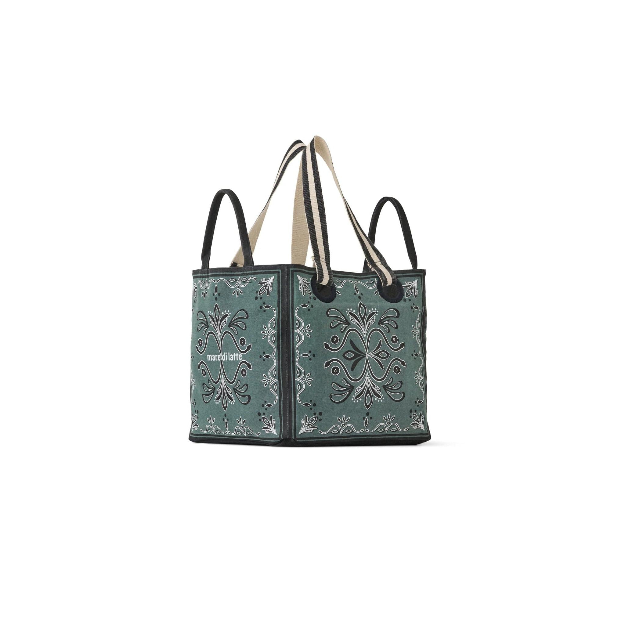 Sac Cube Imprime Baroque - Ardoise