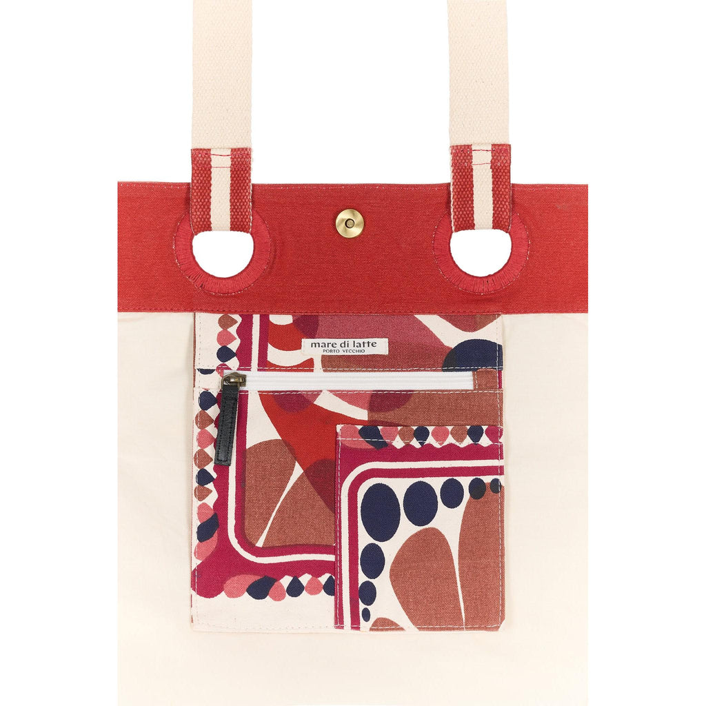 Sac Cube Imprime Riviera - Red