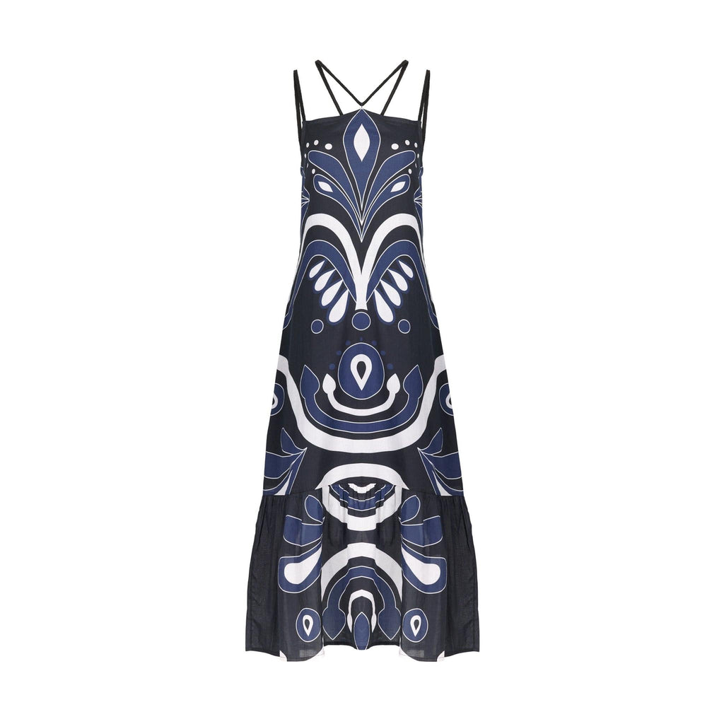 Robe Anais Imprime Baroque - Black