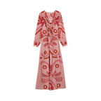 Robe Emmanuelle Imprime Baroque - Red