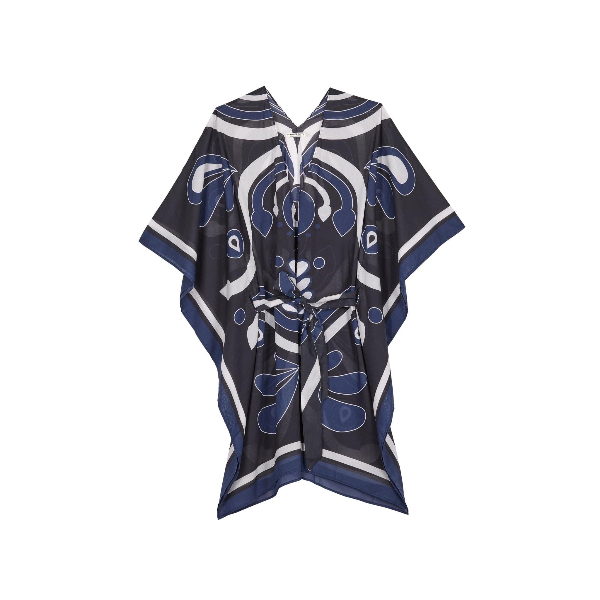 Poncho Pauline Imprime Baroque - Black