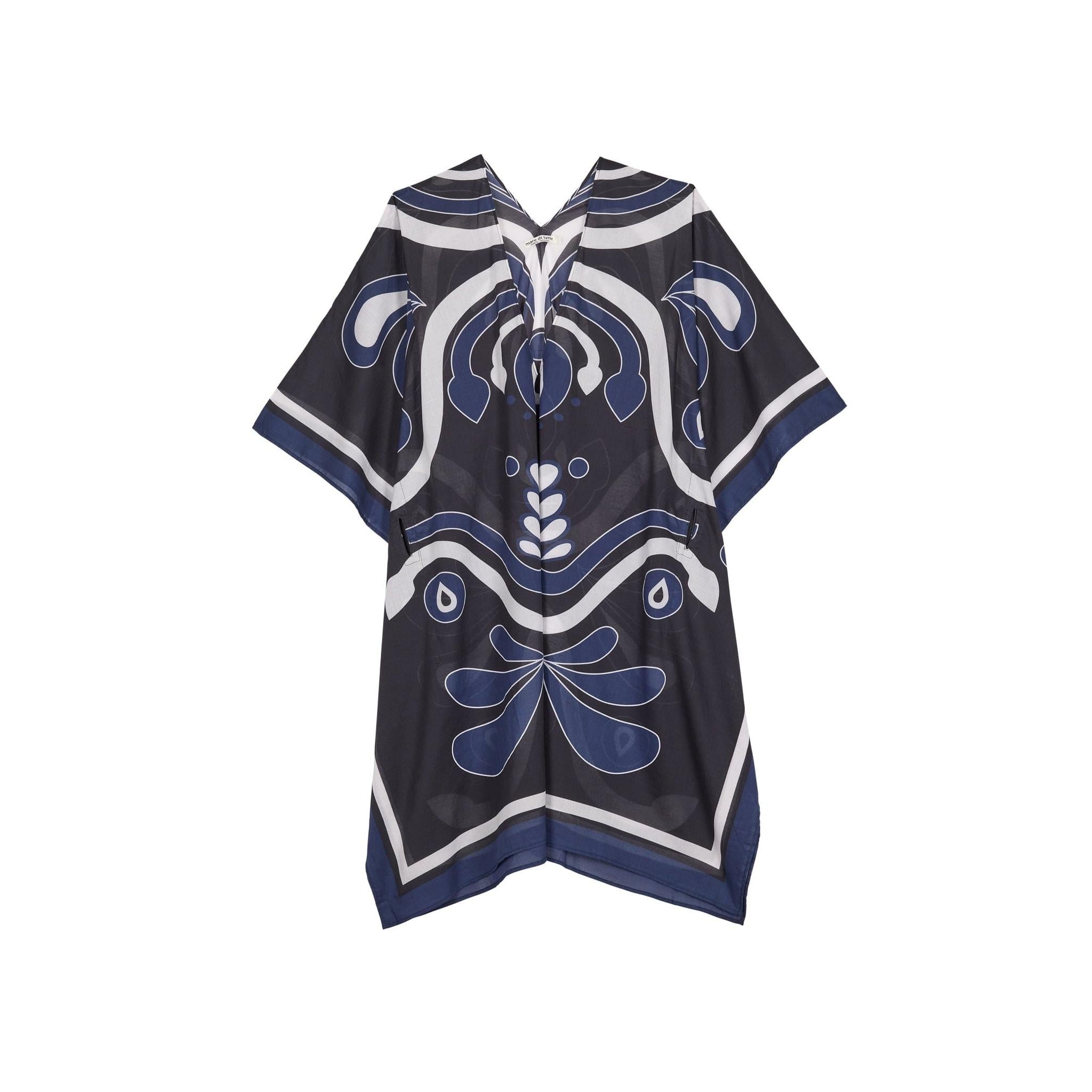 Poncho Pauline Imprime Baroque - Black