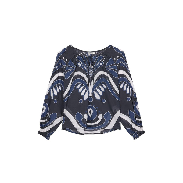 Blouse Rosie Imprime Baroque - Black
