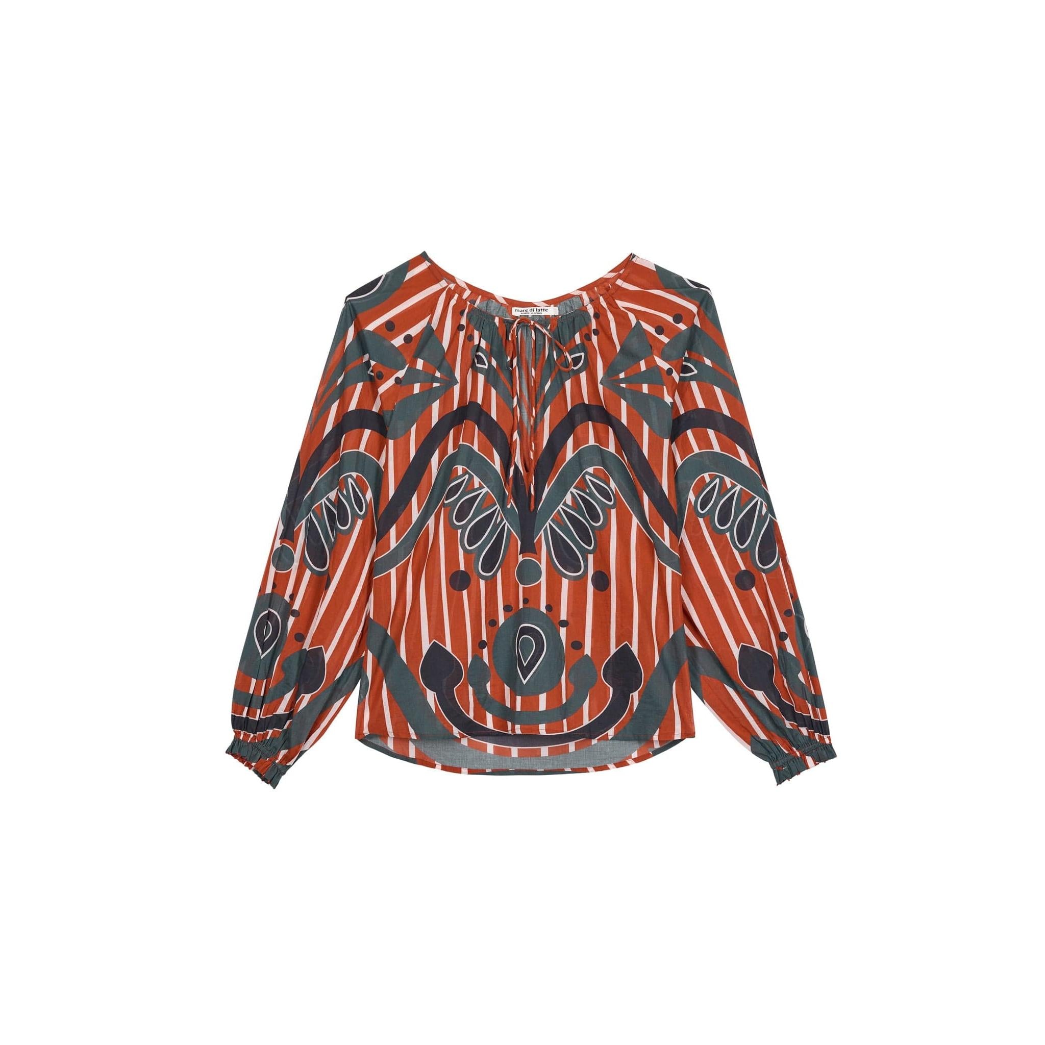 Blouse Rosie Imprime Baroque - Red