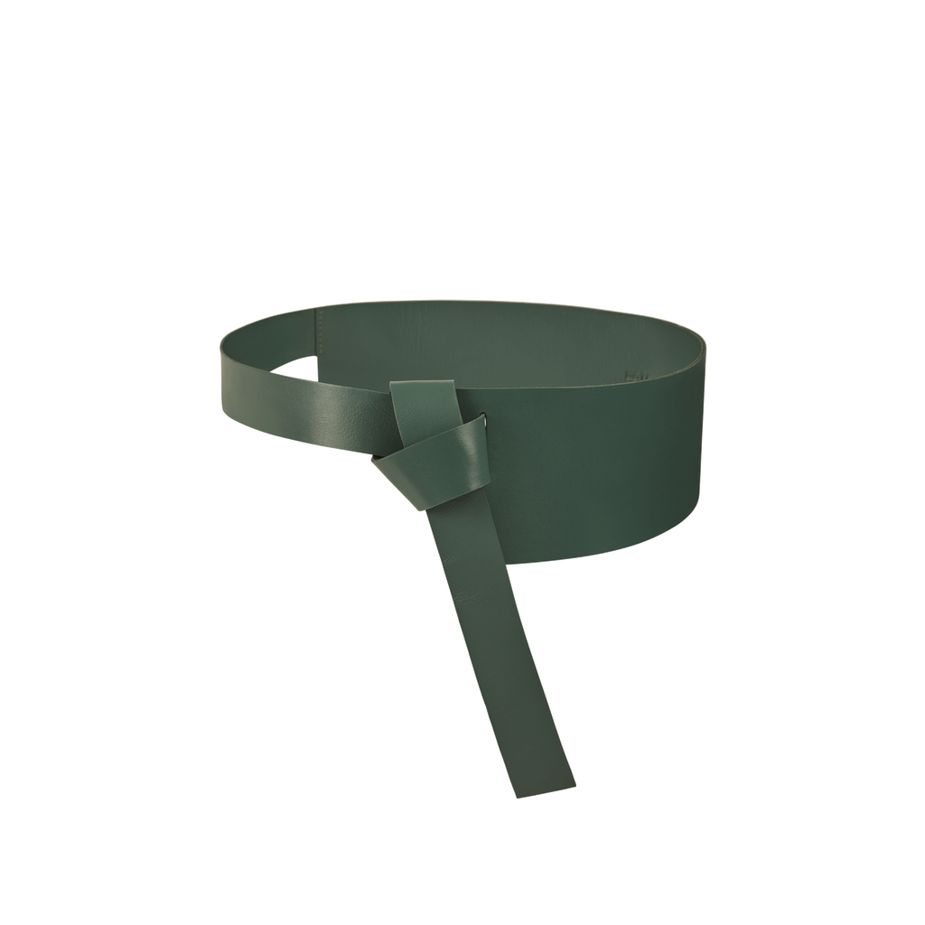 Ceinture En Cuir Paulette - Aspen Green