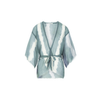 Kimono Renata Tie And Dye Etamine De Laine - Lagon