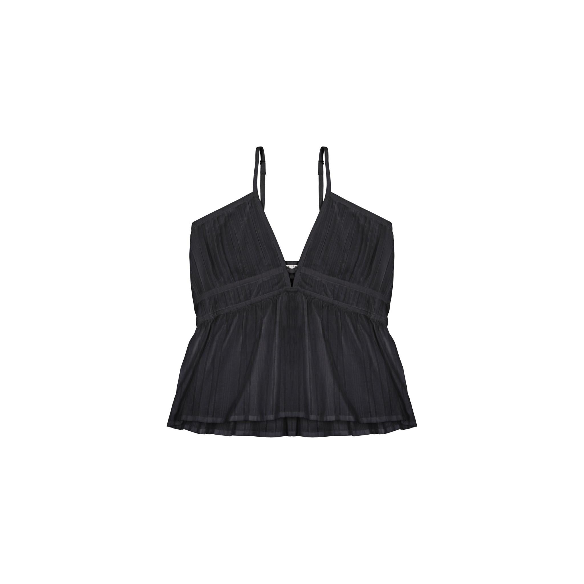 Top Loulou Ajoure - Black