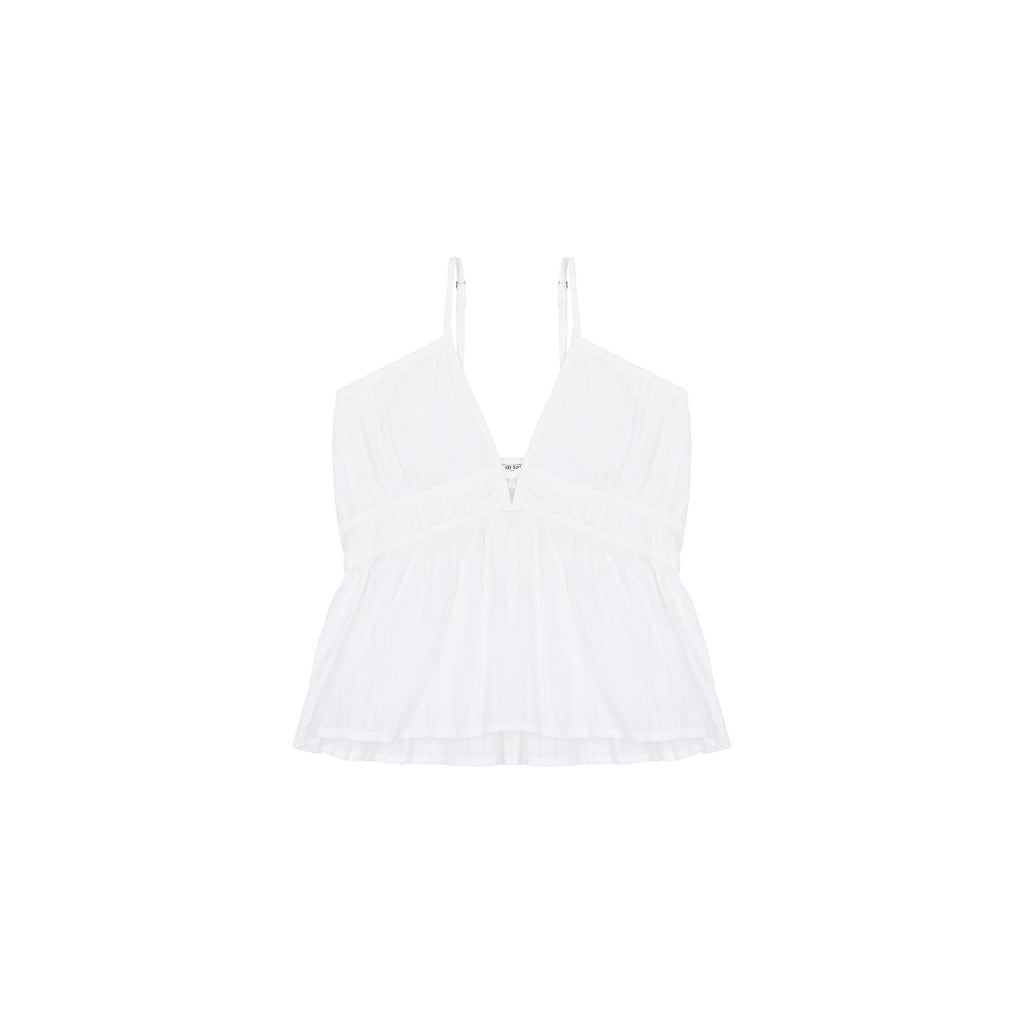 Top Loulou Ajoure - White
