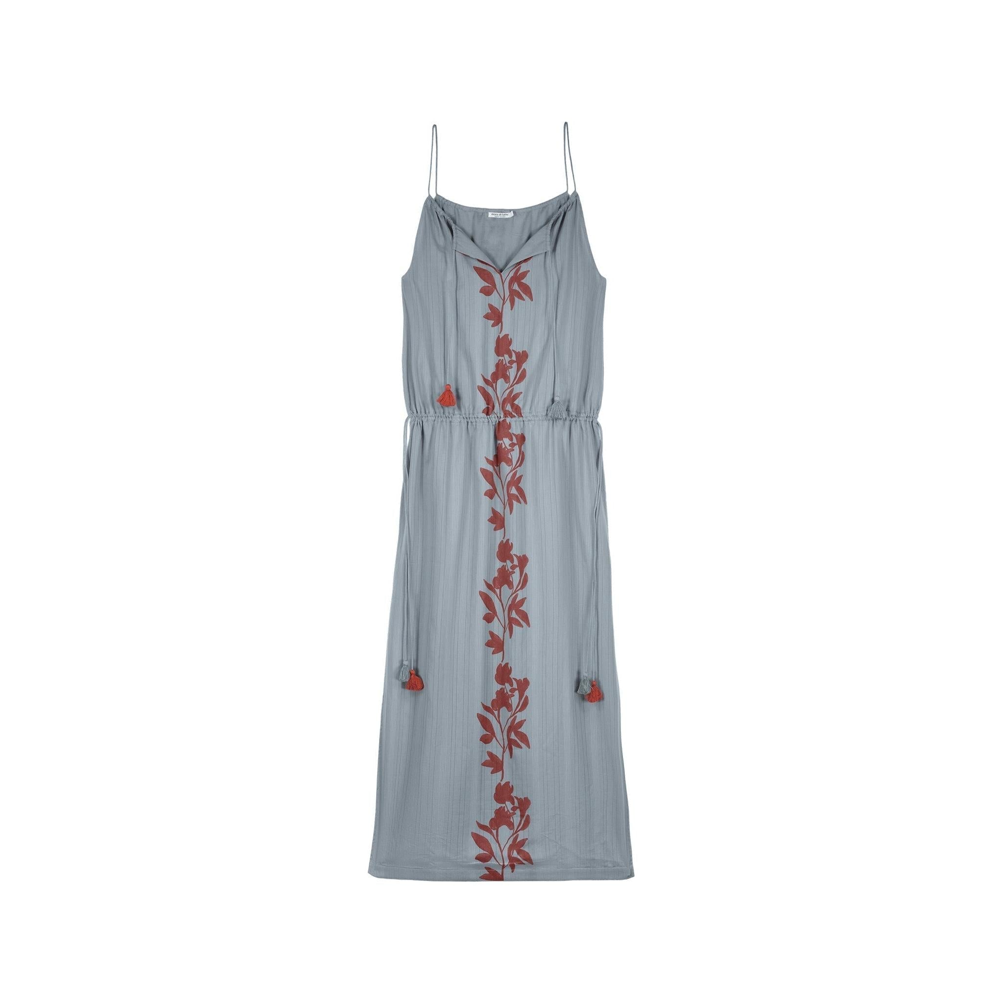 Robe Fiona Imprime Orchids - Blue