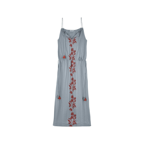 Robe Fiona Imprime Orchids - Blue