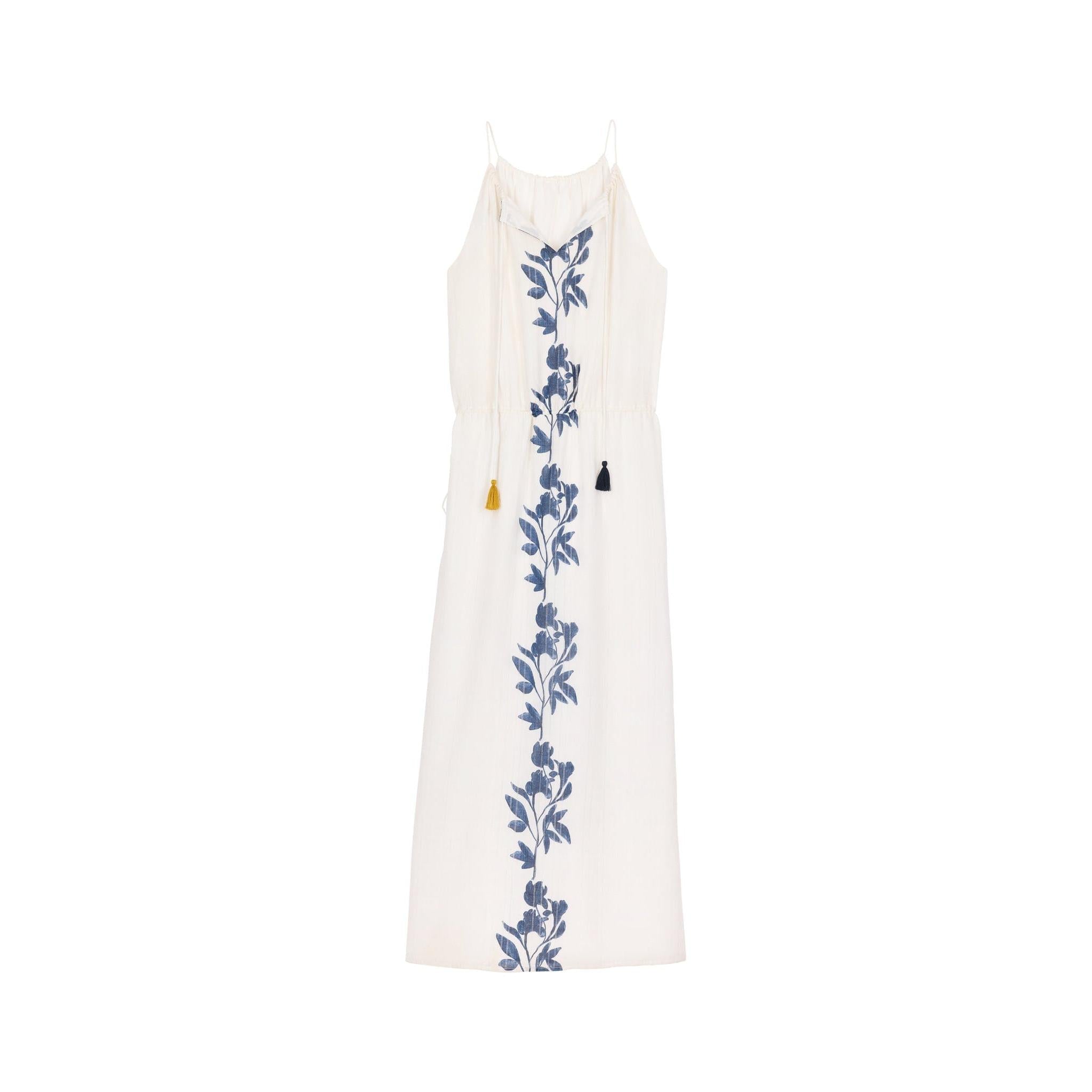 Robe Fiona Imprime Orchids - White