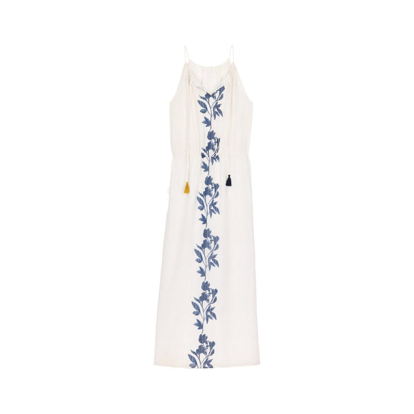 Robe Fiona Imprime Orchids - White