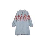 Robe Courte Charlie Imprime Orchids - Blue