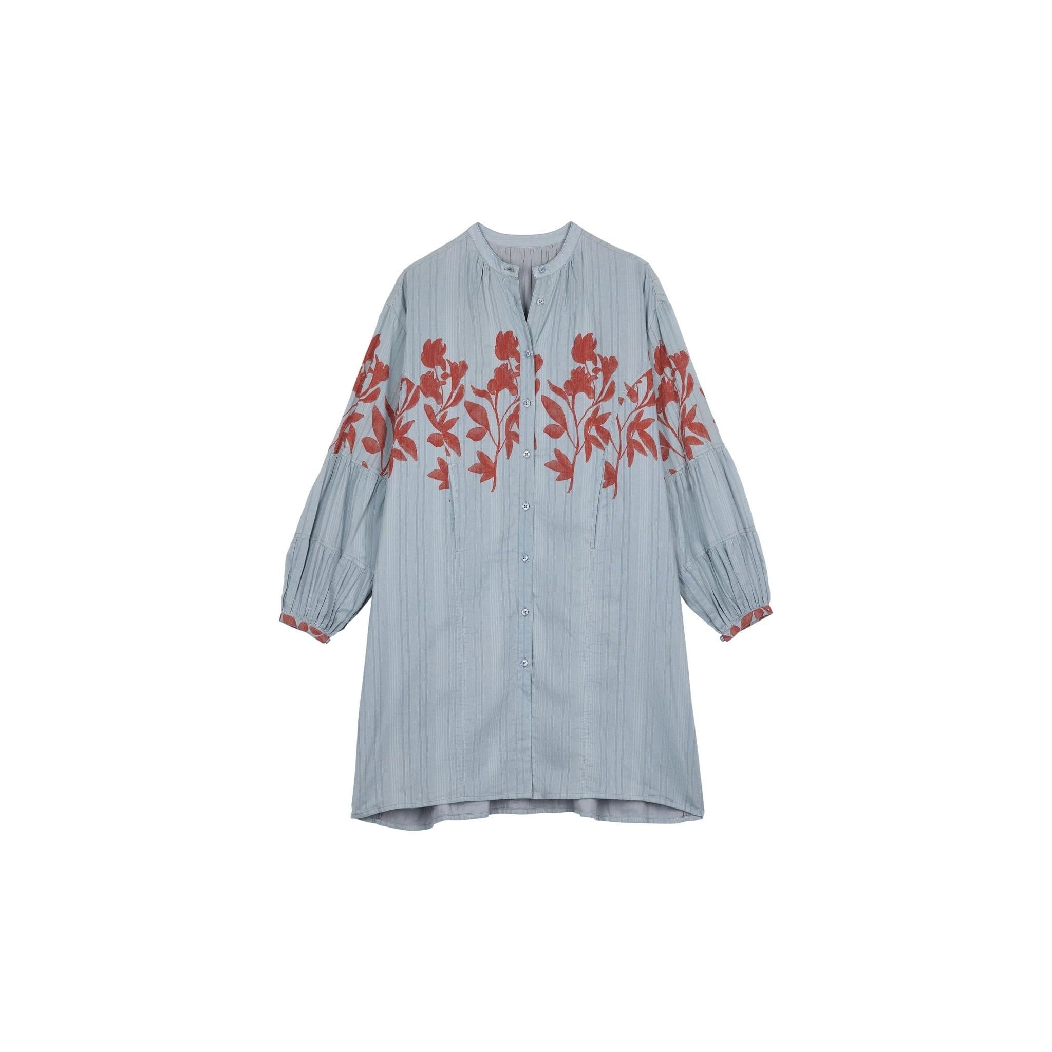 Robe Courte Charlie Imprime Orchids - Blue
