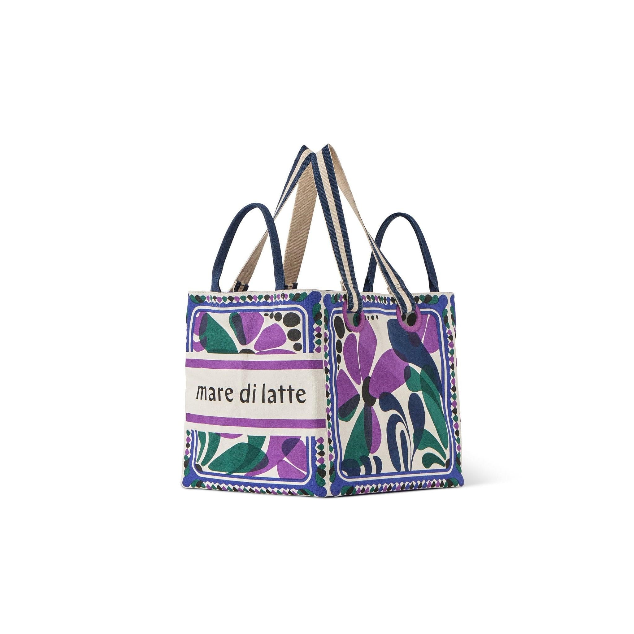 Sac Cube Imprime Riviera - Violet