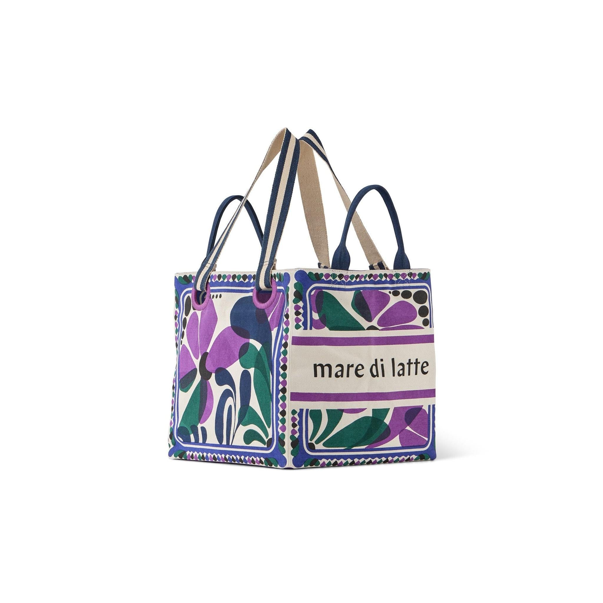 Sac Cube Imprime Riviera - Violet