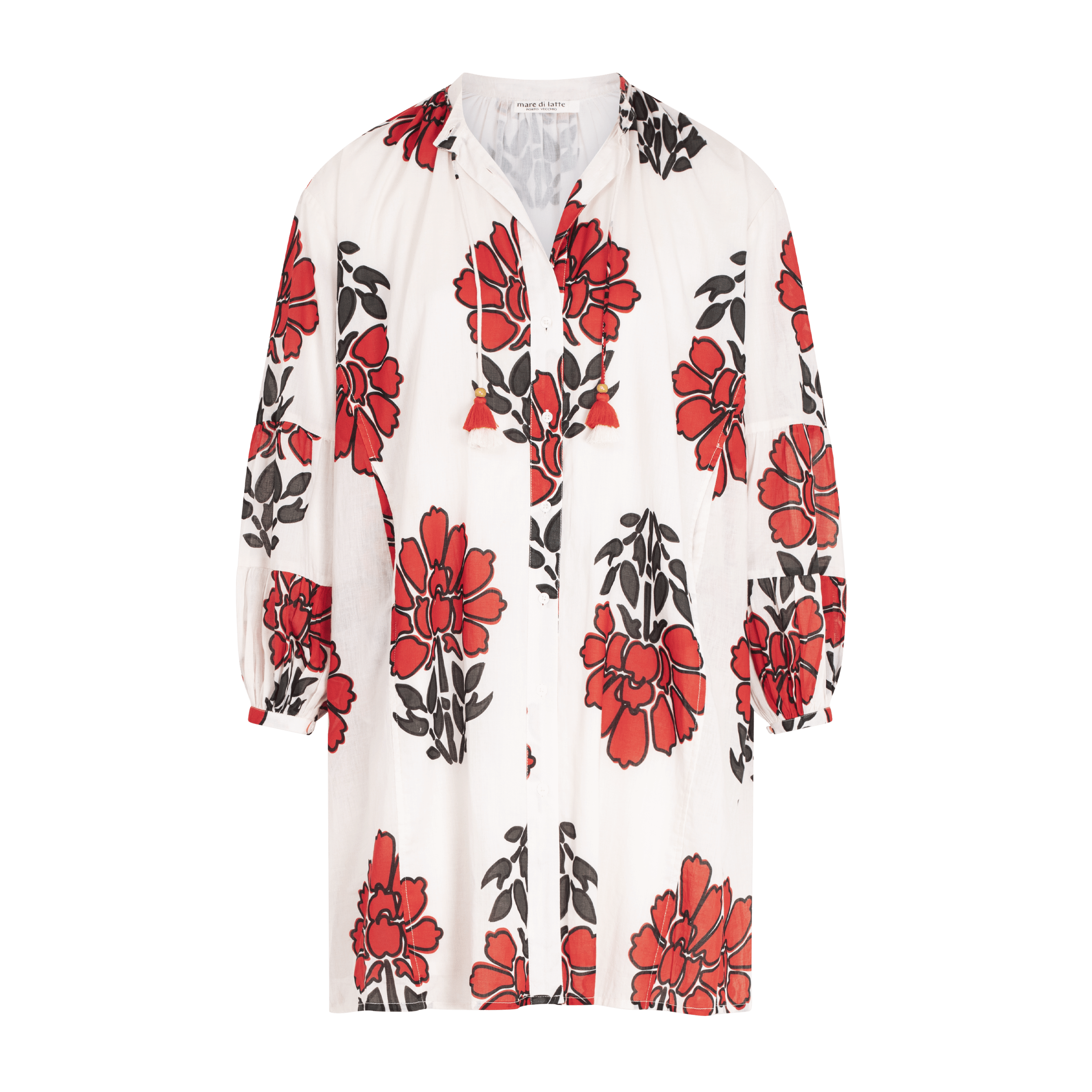 Robe Courte Charlie Imprime Indian Flowers - Redclay