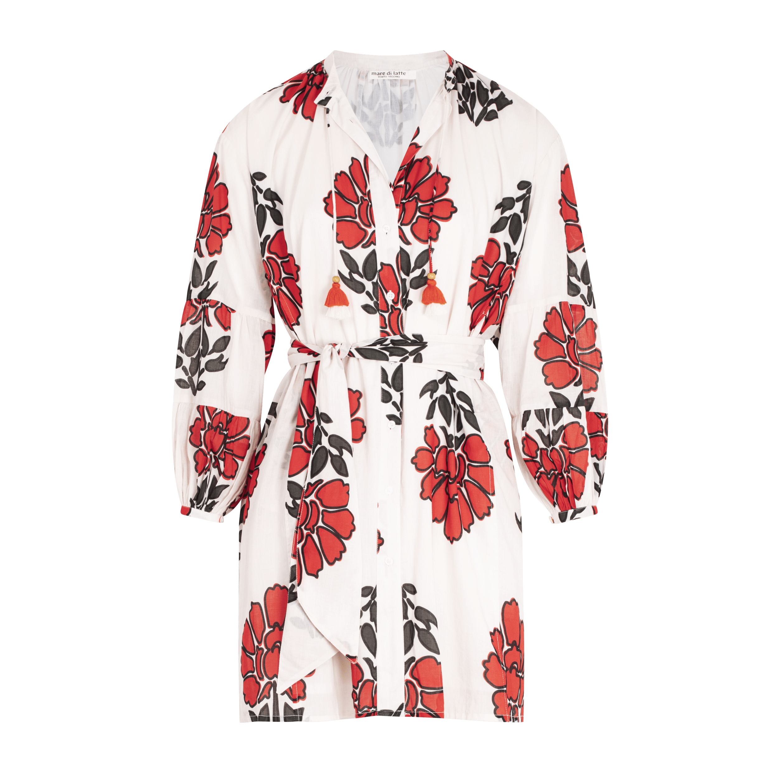 Robe Courte Charlie Imprime Indian Flowers - Redclay