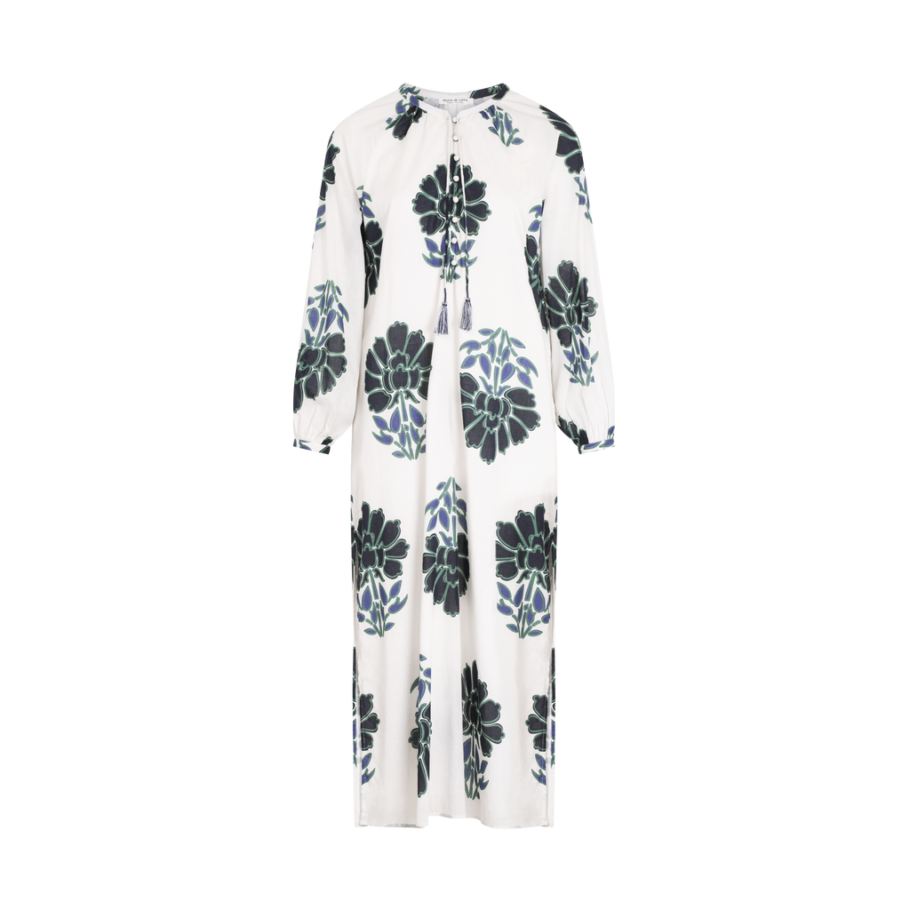 Robe Gregoria Imprime Indian Flowers - Blue
