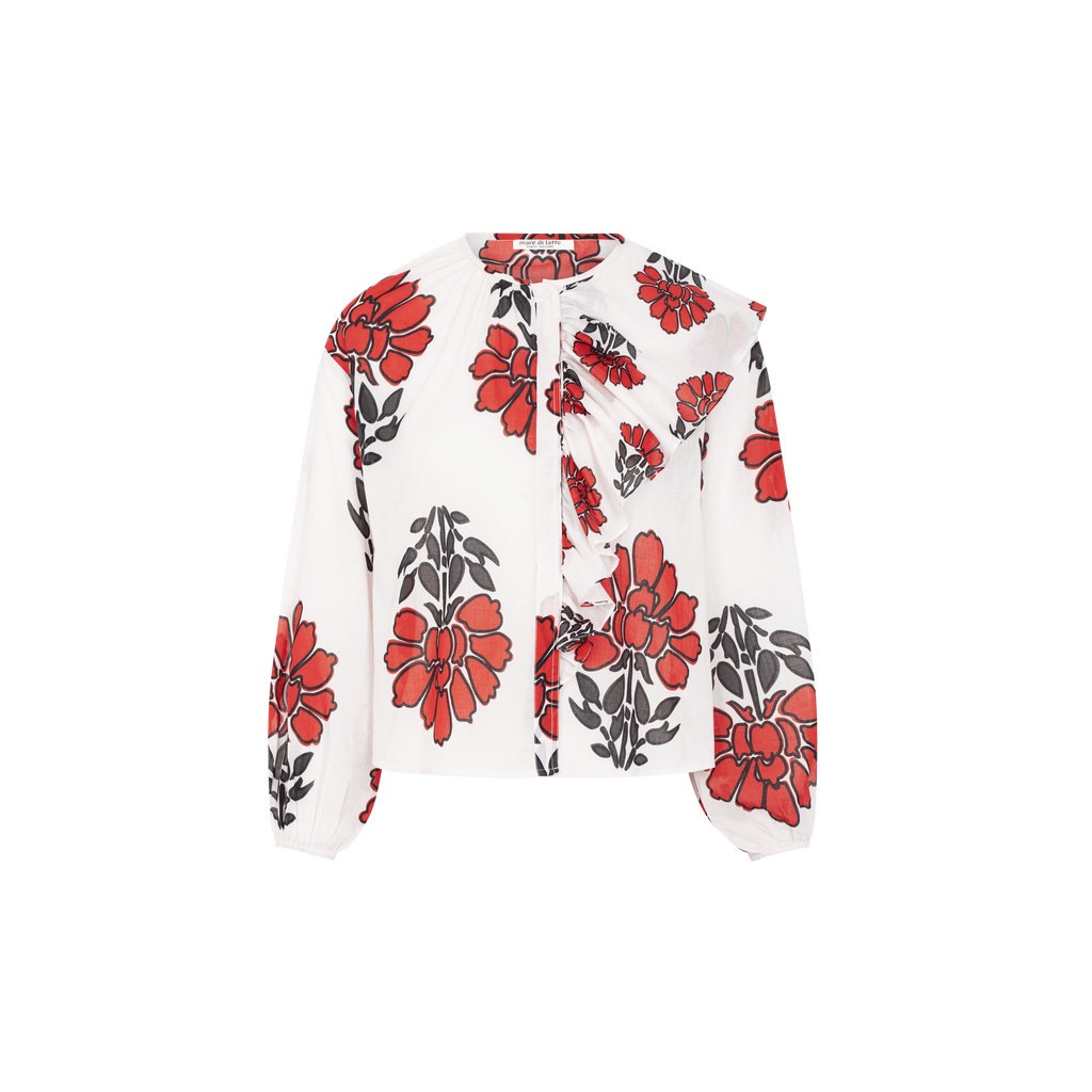 Blouse Romantica Imprime Indian Flowers - Redclay