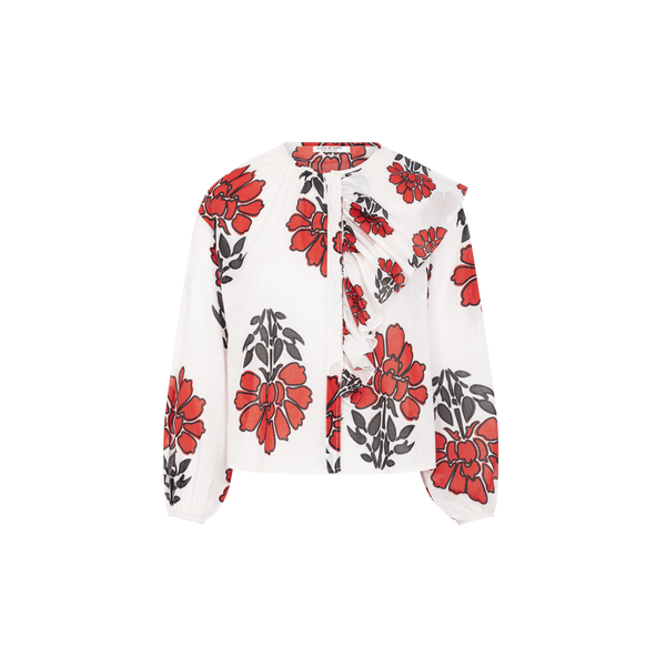 Blouse Romantica Imprime Indian Flowers - Redclay